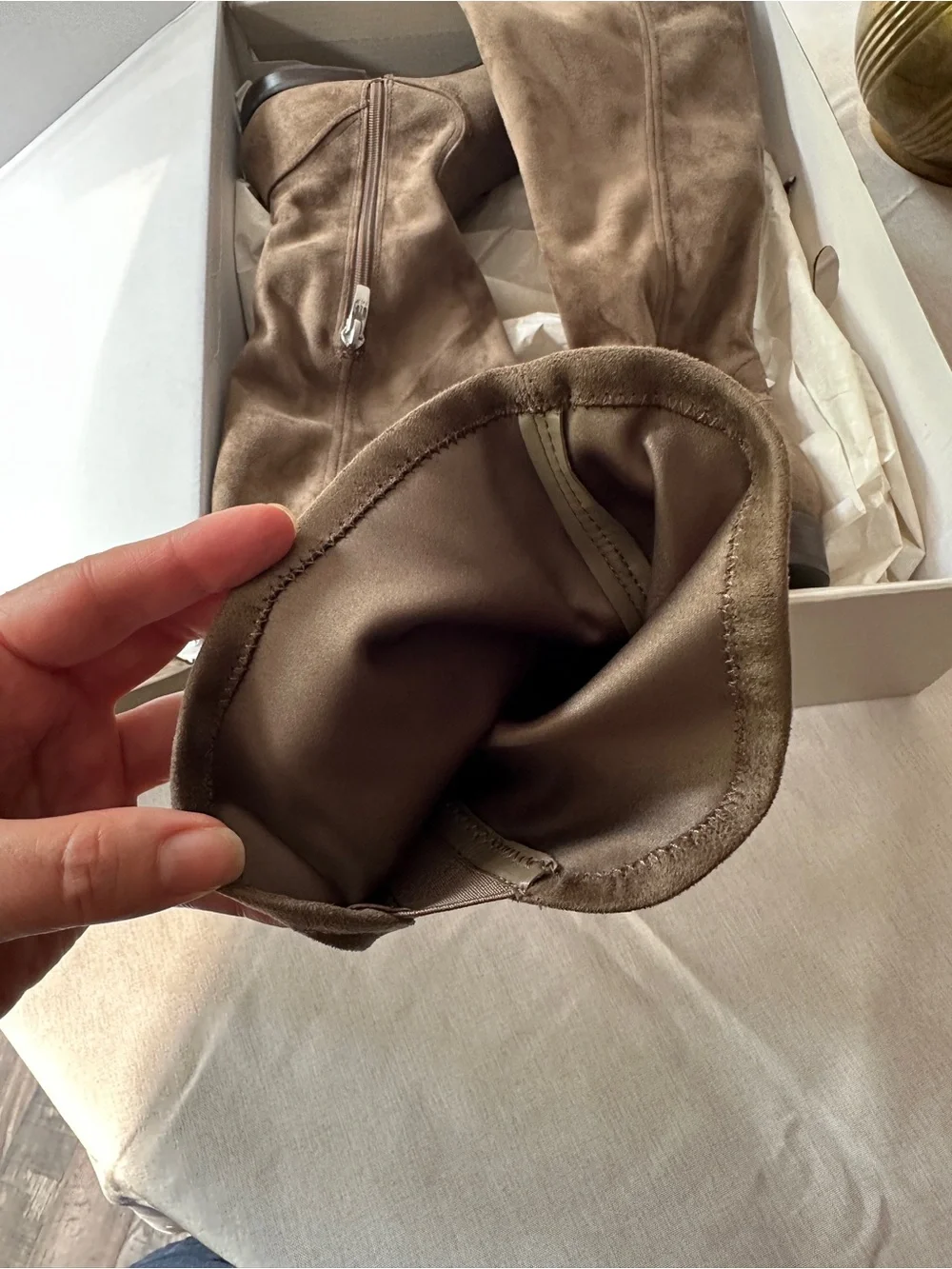 Marc Fisher Taupe Suede Over the Knee Boots Sz 7